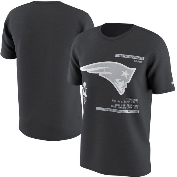 New England Patriots Nike Super Bowl LI Bound Media Night T-Shirt - Anthracite